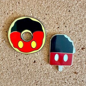 Disney Mickey Mouse Treat Enamel Pins (Set of 2)